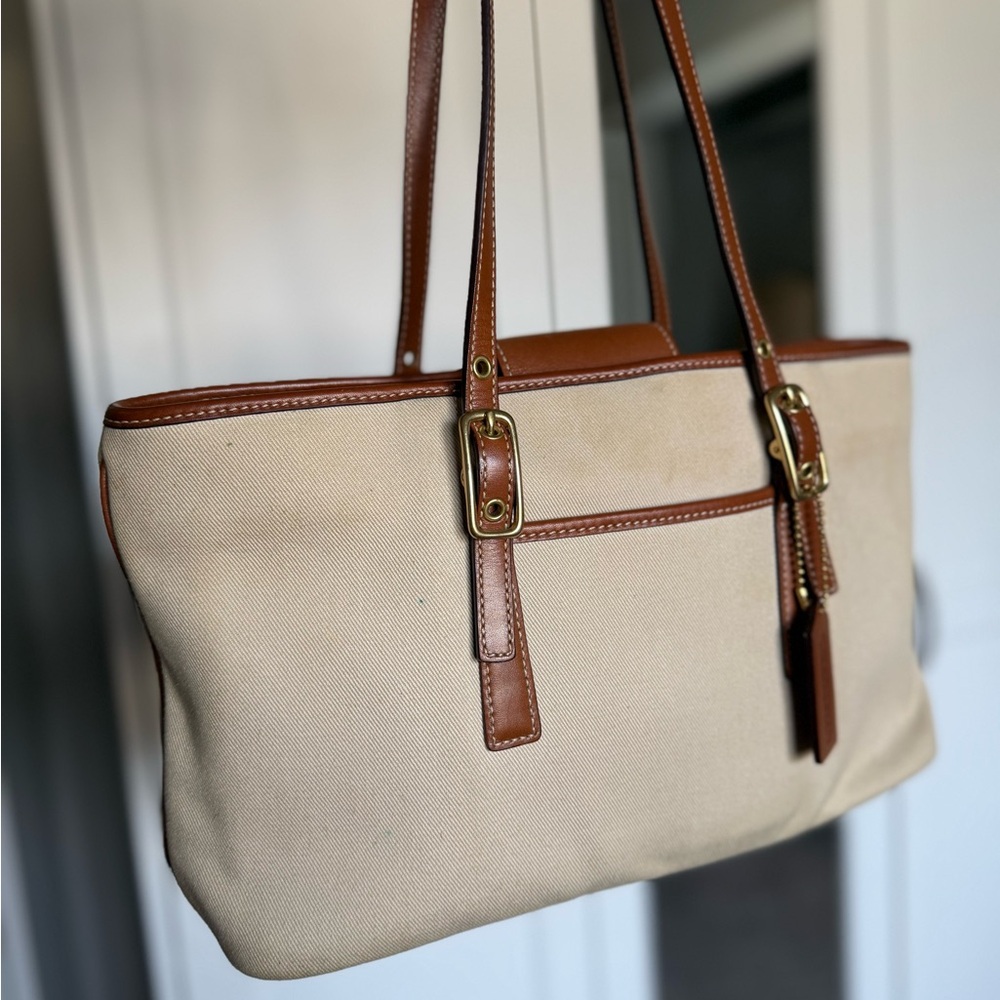 Vintage Coach Legacy West Twill Shoulder Tote Bag 9869 - Picture 4 of 10